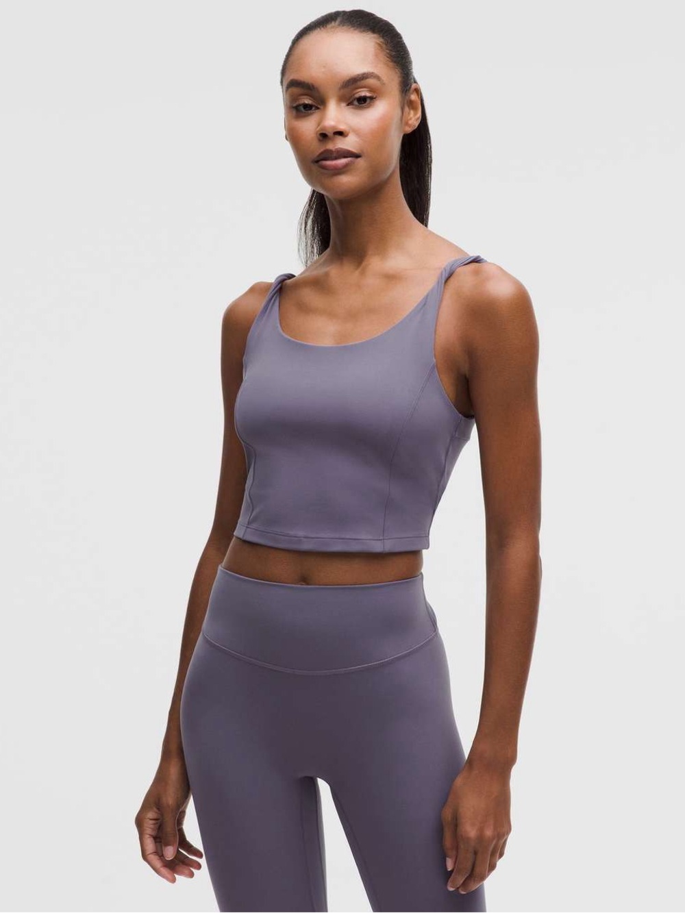 90. Lululemon Align Twist-Strap Cropped Tank Top Grape Mist NWT